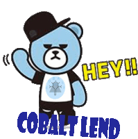 Cobaltlend Cute Bear Sticker - Cobaltlend Cute Bear Hey Stickers