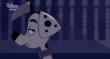 a dalmatian dog is making a funny face in a disney premiere advertisement