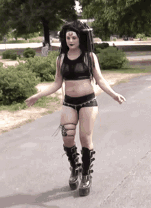 ciwana black gothic girl goth girl cyber girl dancing girl