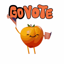 vote peach go vote peach dancing peach peach fruit go vote georgia