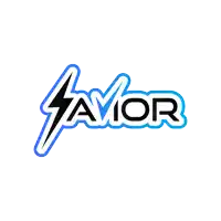 a logo for a company called savior with a lightning bolt on it