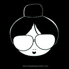 a drawing of a girl wearing sunglasses that say te odio te odio