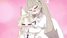 a drawing of a girl with a fox ear and wings