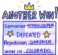 Another Win Democrat Sticker