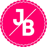 a pink circle with the letter b inside