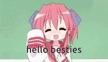 Hello Cute Anime Girl GIF - Hello Cute Anime Girl Hi Bestie GIFs