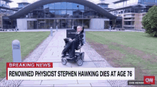 a man in a wheelchair is being reported on by cnn