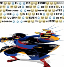a cartoon character with error written on it