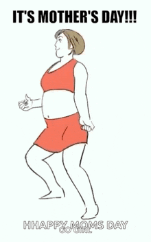 a cartoon of a woman giving a child a butt .