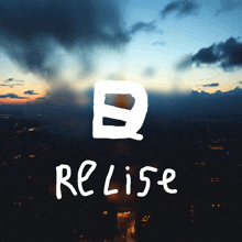 a sign that says ' reuse ' on it in front of a sunset