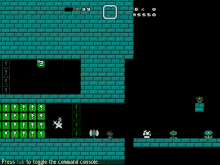 a screenshot of a video game that says press tab to toggle the command console ..