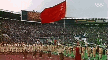 waving flag olympics olympics1980 china represent parade of nations