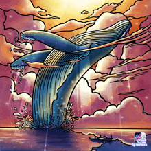 Whale Sunset GIF - Whale Sunset Art GIFs