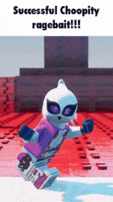 successful choopity ragebait !!! is written on the bottom of a picture of a lego character