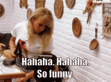 Haha So Funny Fake Laugh GIF - Haha So Funny Fake Laugh Annemarie Eilfeld GIFs