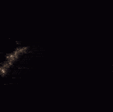 a drawing of a person in a dark room with glowing lights
