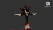 a 3d model of shadow the hedgehog from the video game sonic the hedgehog is shown