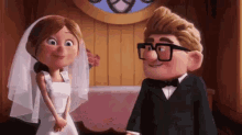happy wife carl fredrickson kiss pixar up