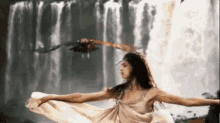 Woman Bird GIF - Woman Bird Waterfall GIFs