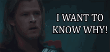Why?! GIF - Thor Chris Hemsworth I Want To Know Why GIFs