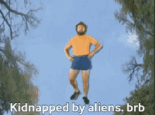 Zach Galifianakis Flying GIF - Zach Galifianakis Flying Kidnapped By Aliens Brb GIFs