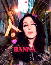 a poster of a woman with the name hanna written on it