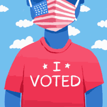 I Voted Election Day GIF - I Voted Election Day Mask On GIFs