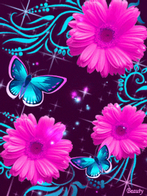colorful flower gif  Clip Art Library