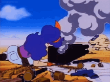 a cartoon of a woman laying on the ground with smoke coming out of her mouth