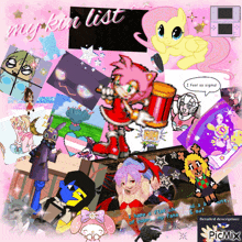 a collage of pictures with the words " my kin list " on top