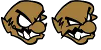 a drawing of a cartoon character 's face with teeth