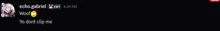 a screenshot of a conversation between echo gabriel and yuri at 6:39 pm