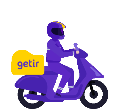 Getir Gethere Sticker - Getir Gethere Delivery Stickers
