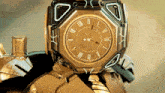 a clock that has roman numerals on it shows the time as 5:05