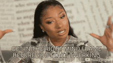Get In The Right Mind Frame Before You Start Twerking Megan Thee Stallion GIF - Get In The Right Mind Frame Before You Start Twerking Megan Thee Stallion Released GIFs