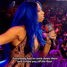 sasha banks everybody had to come down there scrape you off the floor wwe raw