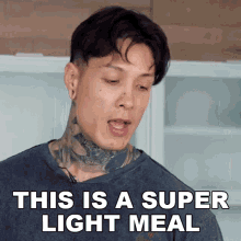 This Is A Super Light Meal Chris Heria GIF - This Is A Super Light Meal Chris Heria This Is A Super Light Snack GIFs