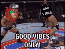 Harrocop Good Vibes Only GIF - Harrocop Good Vibes Only Punch Bad Vibes GIFs