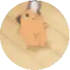 a cartoon drawing of a fox in a circle .