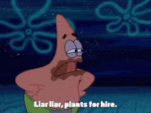 Patrick Star Liar GIF - Patrick Star Liar Plants GIFs
