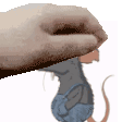 Rat With Overalls Patting Rat With Overalls Sticker