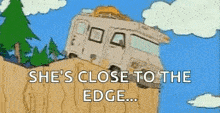 Motorhome Hanging Off Cliff GIF - Motorhome Hanging Off Cliff Close To Death GIFs