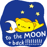 Love You To The Moon And Back Sticker - Buniboo And Bearuloo Cute Smile Stickers