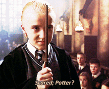 Draco Malfoy Harry Potter GIF - Draco Malfoy Harry Potter Scared GIFs