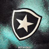 a black shield with a white star and the word botafogo on it