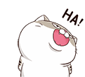 Ami Cat Hahaha Sticker - Ami Cat Hahaha Laughing Stickers