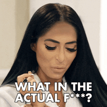 What In The Actual F Angelina Pivarnick GIF - What In The Actual F Angelina Pivarnick Jersey Shore Family Vacation GIFs