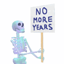 skeleton no more years protest