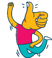 Hand Giving Thumbs Up Sticker