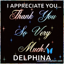 a graphic that says i appreciate you so very much